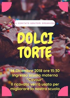 Venerdì 14 Dicembre Torte fatte in casa alla Scuola Materna “Cavour”!
