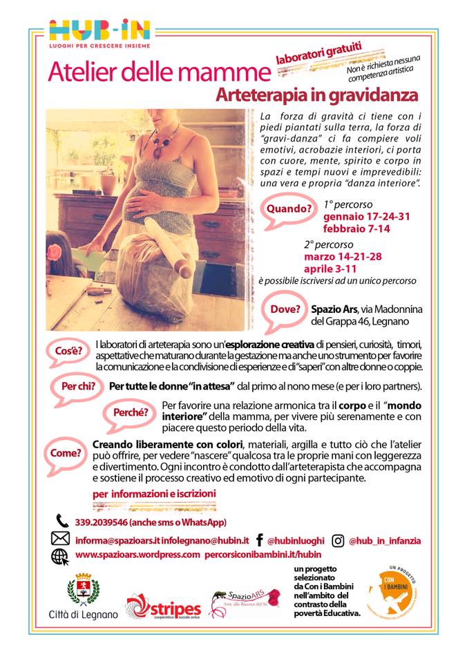 Atelier delle mamme – Arteterapia in Gravidanza – Laboratori Gratuiti Spazio Ars