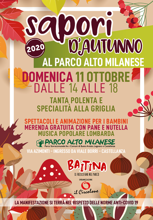 Domenica 11 Ottobre SAPORI D’AUTUNNO Parco Altomilanese