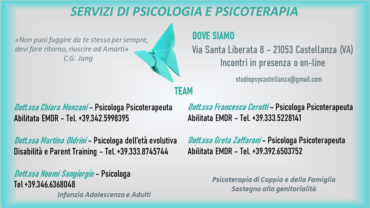 Servizi di Psicologia e Psicoterapia, in presenza e online – Un eccellente team di professioniste!